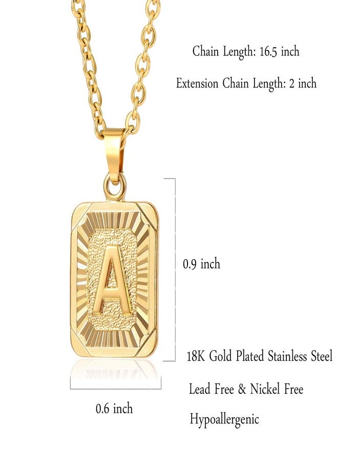 Glimmerst Initial Pendant Necklace Stainless Steel Letter A Necklace Personalizd Name Necklace for Women - Image 5